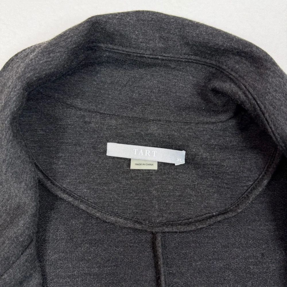 Tart Collections Charcoal Gray Open Front Duster Cardigan Jacket XL T90397V041